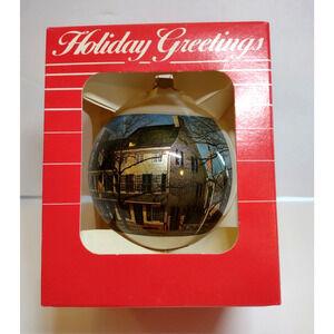 Indian King Tavern Haddonfield New Jersey Christmas Ornament In Box 1984 NJ